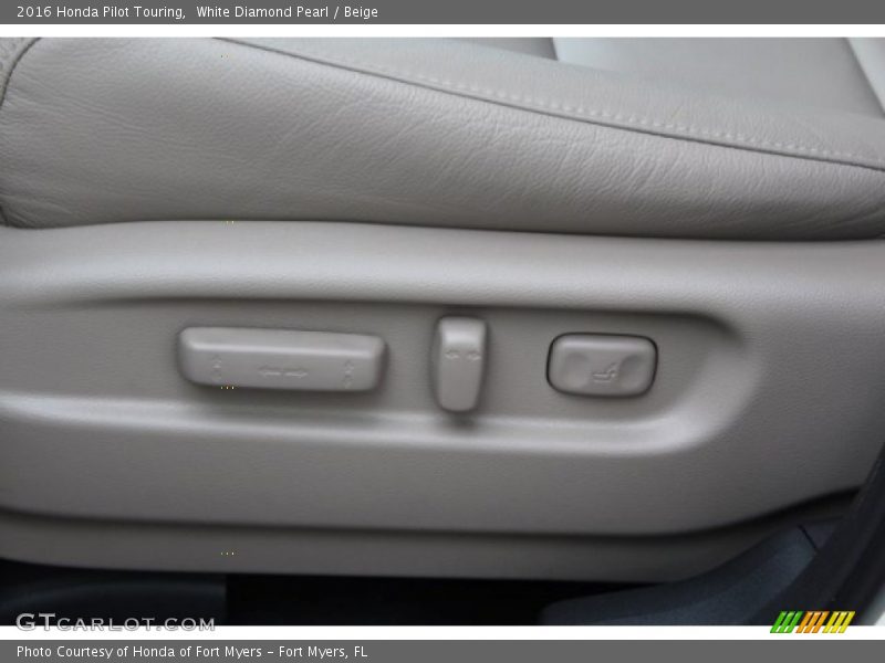 White Diamond Pearl / Beige 2016 Honda Pilot Touring