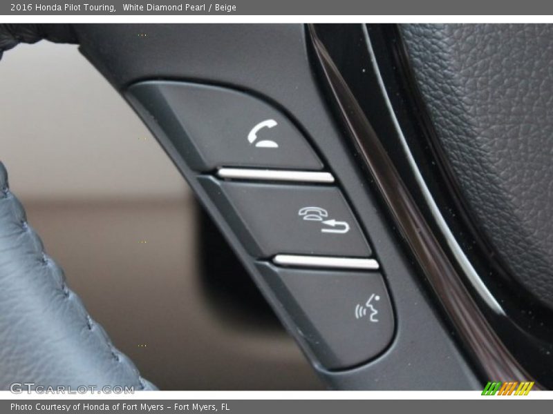 White Diamond Pearl / Beige 2016 Honda Pilot Touring