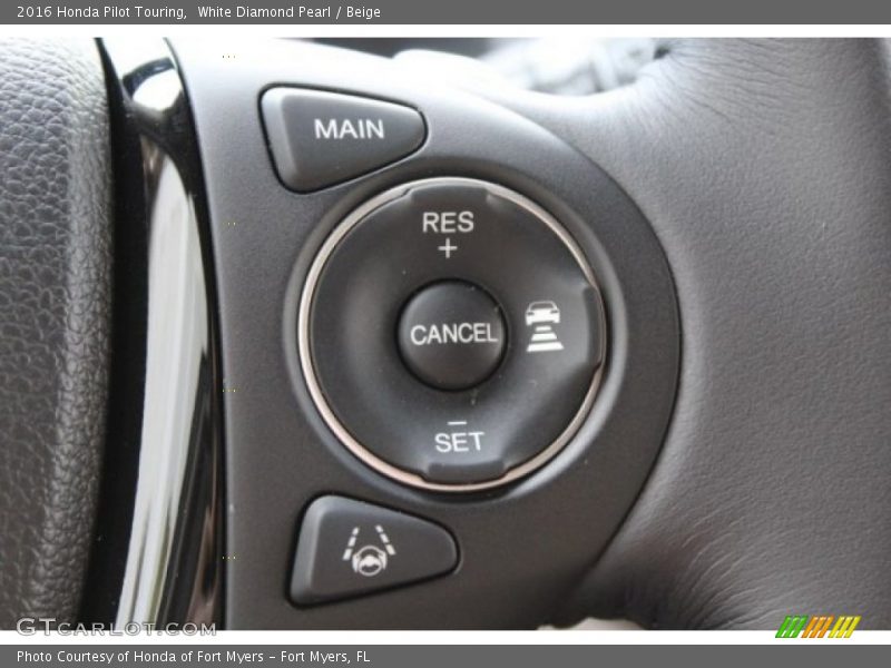 White Diamond Pearl / Beige 2016 Honda Pilot Touring