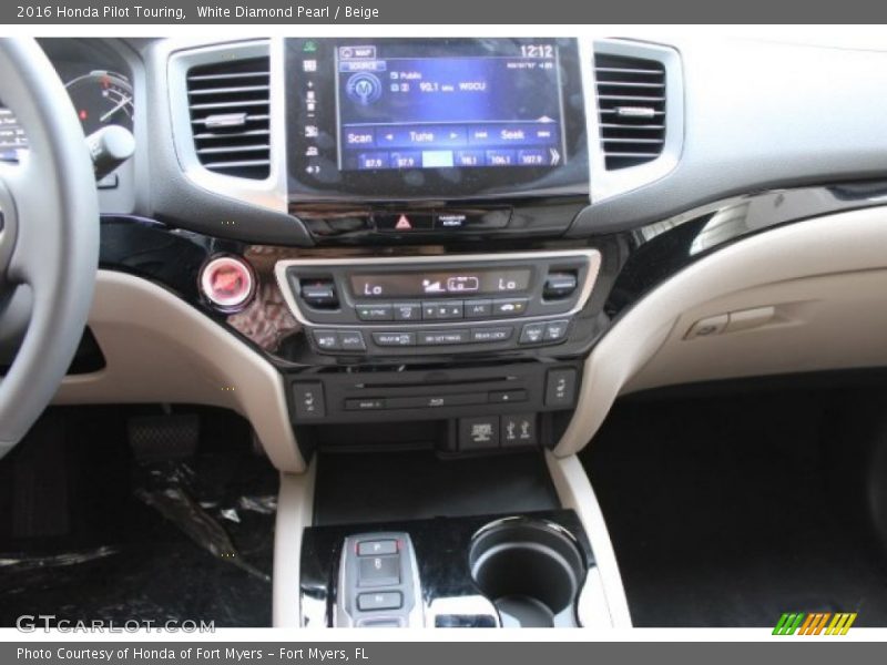 White Diamond Pearl / Beige 2016 Honda Pilot Touring