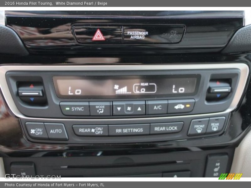 White Diamond Pearl / Beige 2016 Honda Pilot Touring