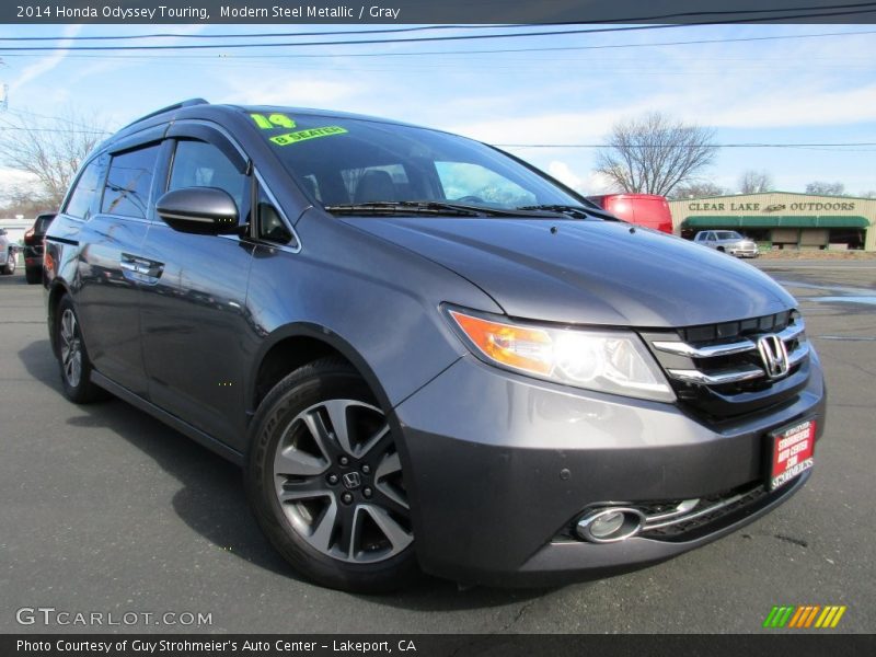 Modern Steel Metallic / Gray 2014 Honda Odyssey Touring
