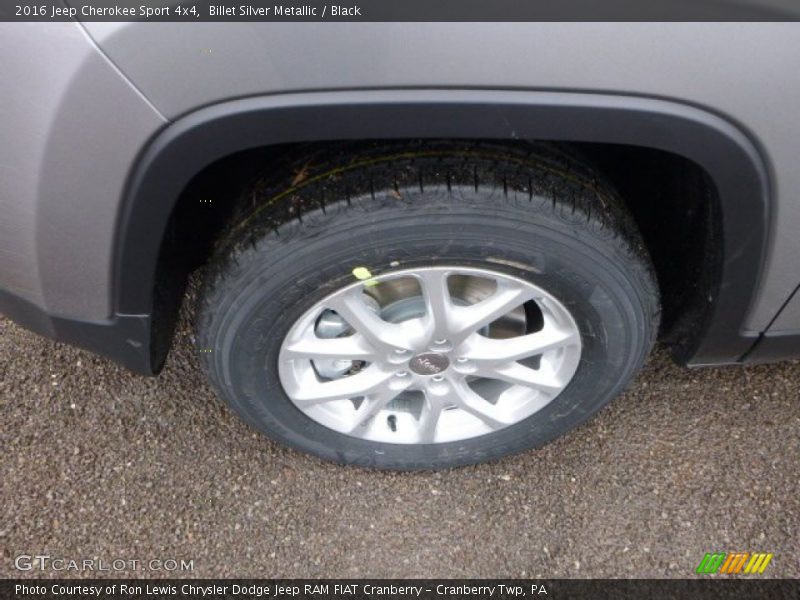 Billet Silver Metallic / Black 2016 Jeep Cherokee Sport 4x4