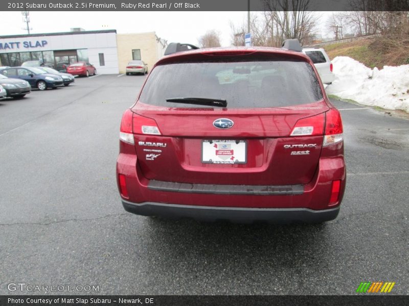 Ruby Red Pearl / Off Black 2012 Subaru Outback 2.5i Premium