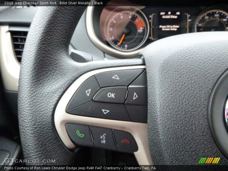 Controls of 2016 Cherokee Sport 4x4