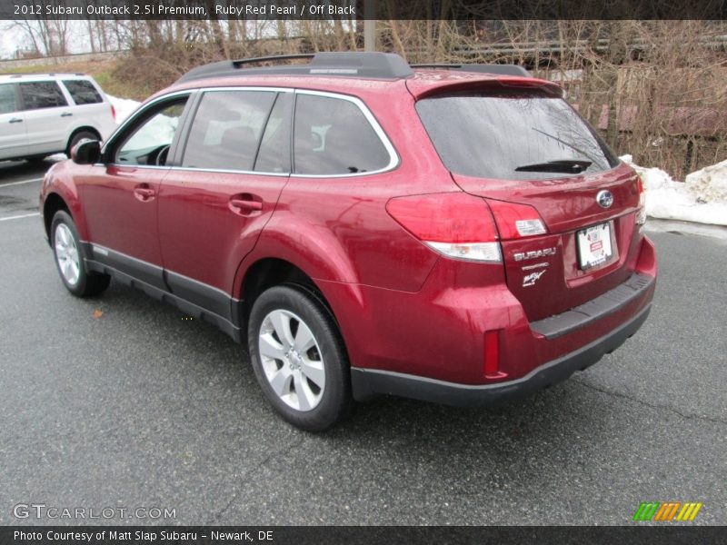 Ruby Red Pearl / Off Black 2012 Subaru Outback 2.5i Premium
