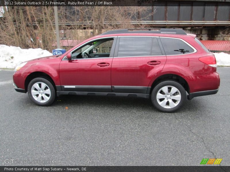 Ruby Red Pearl / Off Black 2012 Subaru Outback 2.5i Premium