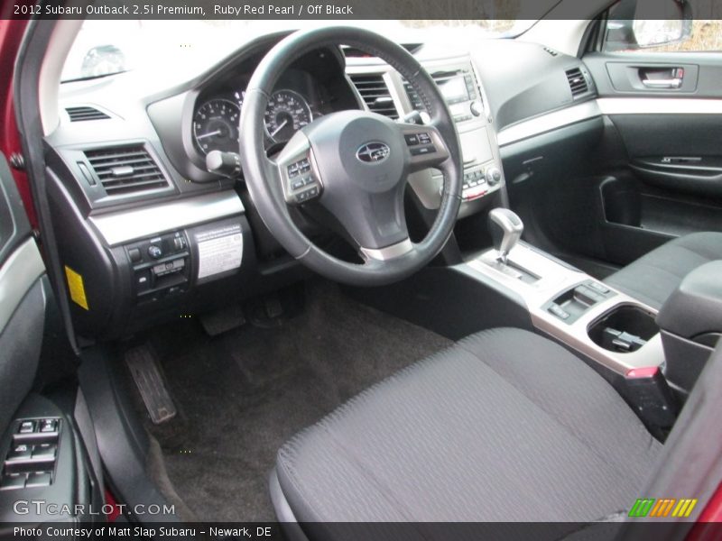 Ruby Red Pearl / Off Black 2012 Subaru Outback 2.5i Premium