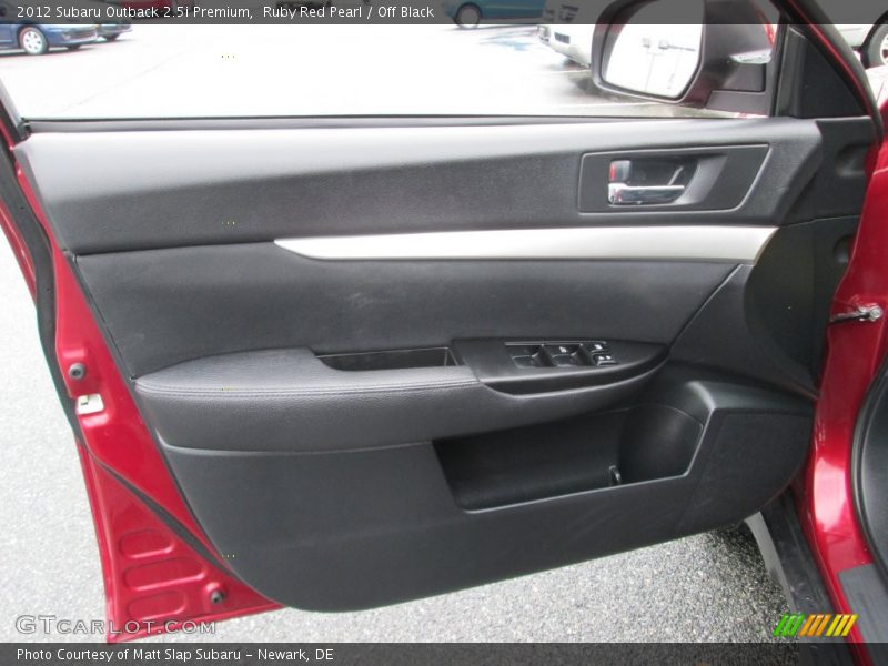 Ruby Red Pearl / Off Black 2012 Subaru Outback 2.5i Premium