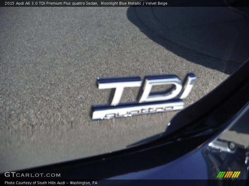 Moonlight Blue Metallic / Velvet Beige 2015 Audi A6 3.0 TDI Premium Plus quattro Sedan