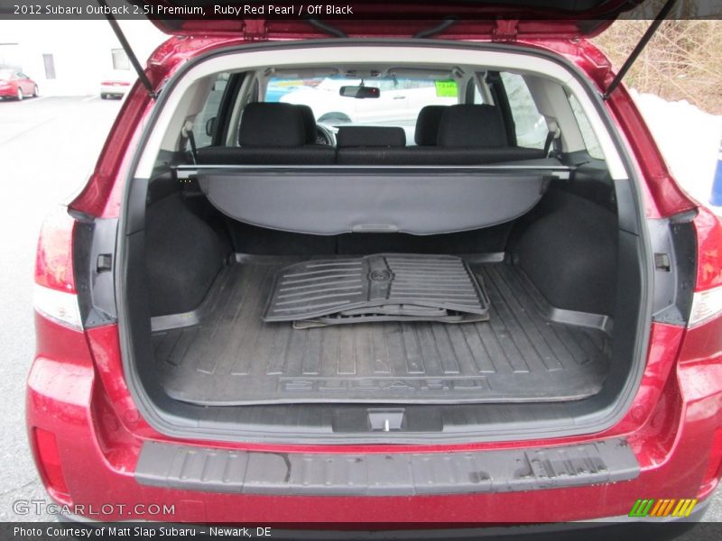 Ruby Red Pearl / Off Black 2012 Subaru Outback 2.5i Premium