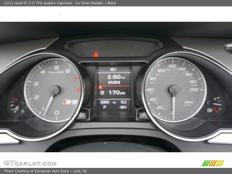 Ice Silver Metallic / Black 2012 Audi S5 3.0 TFSI quattro Cabriolet