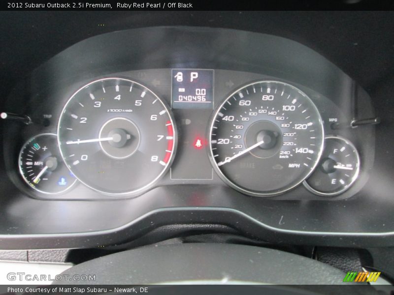 Ruby Red Pearl / Off Black 2012 Subaru Outback 2.5i Premium