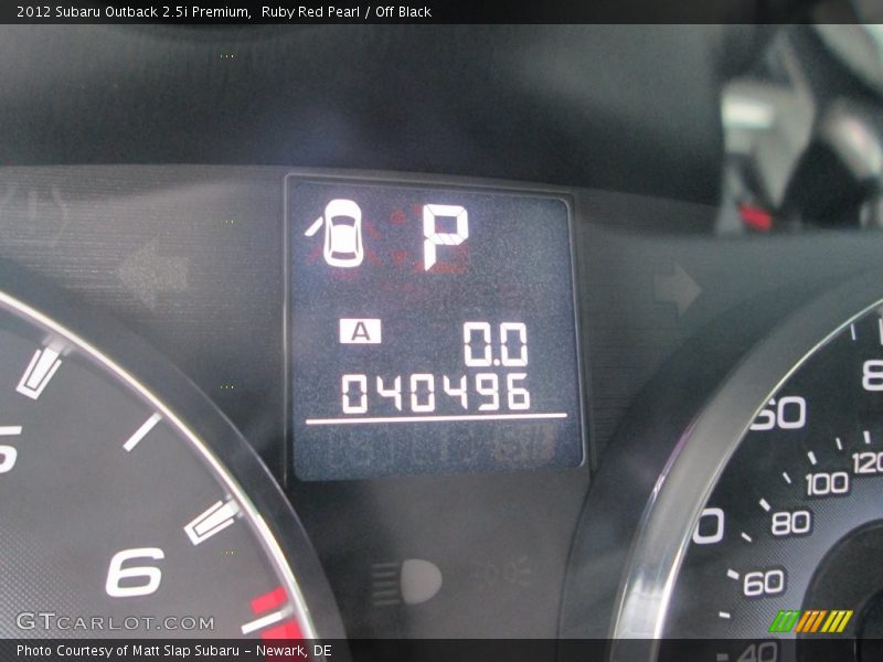 Ruby Red Pearl / Off Black 2012 Subaru Outback 2.5i Premium
