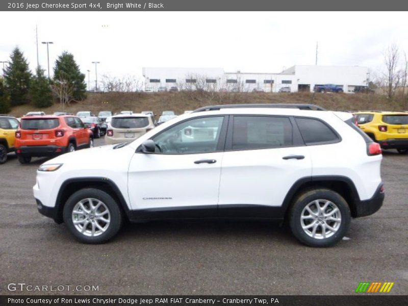 Bright White / Black 2016 Jeep Cherokee Sport 4x4