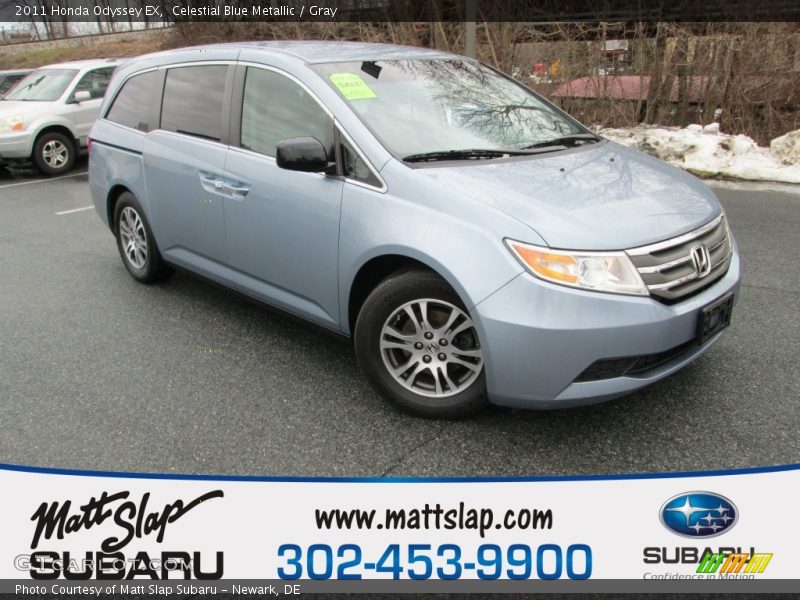 Celestial Blue Metallic / Gray 2011 Honda Odyssey EX