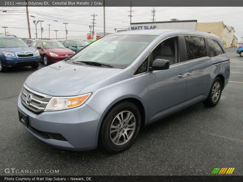 Celestial Blue Metallic / Gray 2011 Honda Odyssey EX