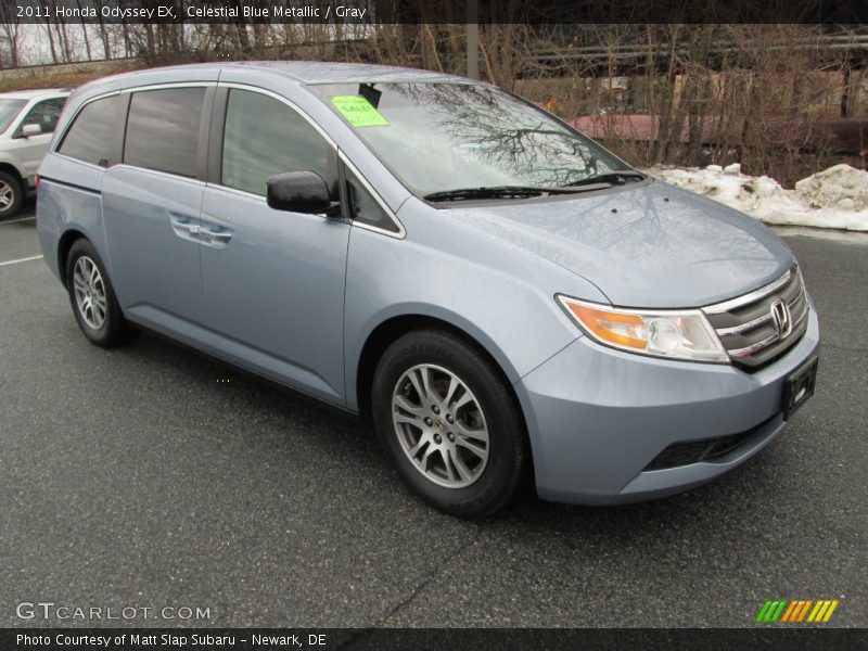 Celestial Blue Metallic / Gray 2011 Honda Odyssey EX