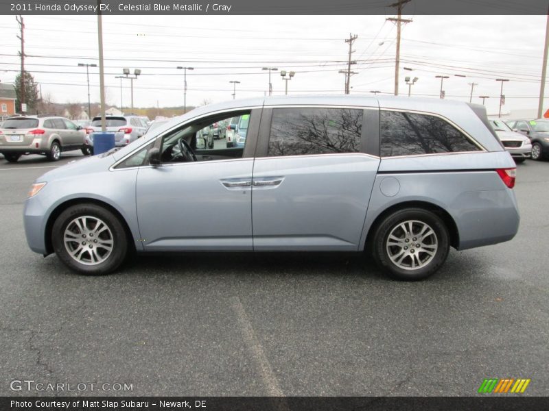 Celestial Blue Metallic / Gray 2011 Honda Odyssey EX