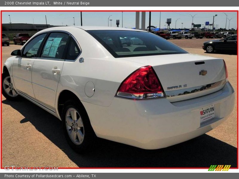 White / Neutral Beige 2008 Chevrolet Impala LT