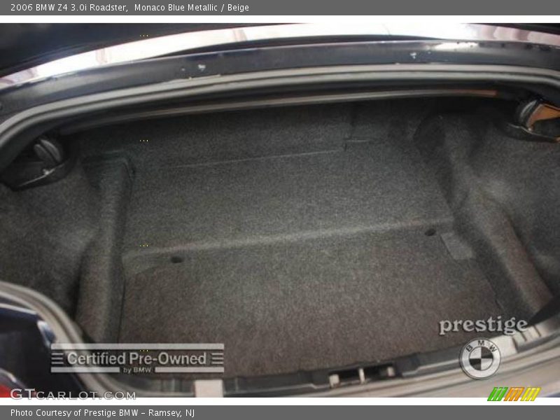 Monaco Blue Metallic / Beige 2006 BMW Z4 3.0i Roadster