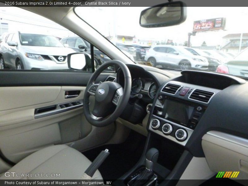 Crystal Black Silica / Ivory 2016 Subaru Impreza 2.0i Limited 4-door