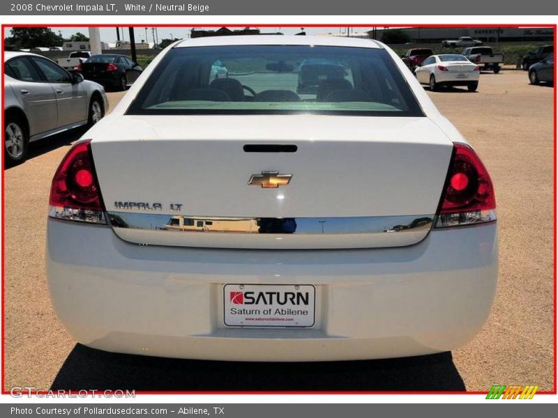 White / Neutral Beige 2008 Chevrolet Impala LT