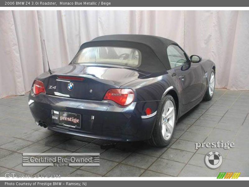Monaco Blue Metallic / Beige 2006 BMW Z4 3.0i Roadster