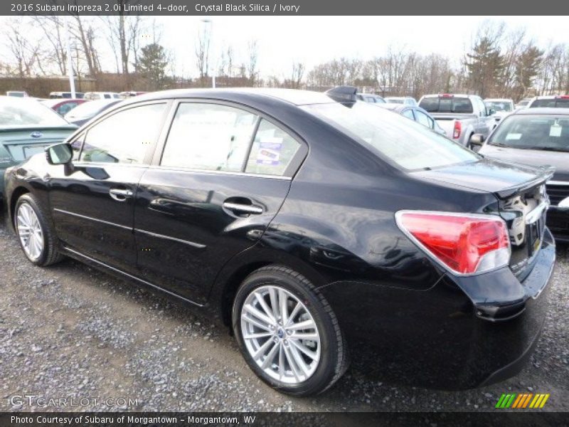 Crystal Black Silica / Ivory 2016 Subaru Impreza 2.0i Limited 4-door