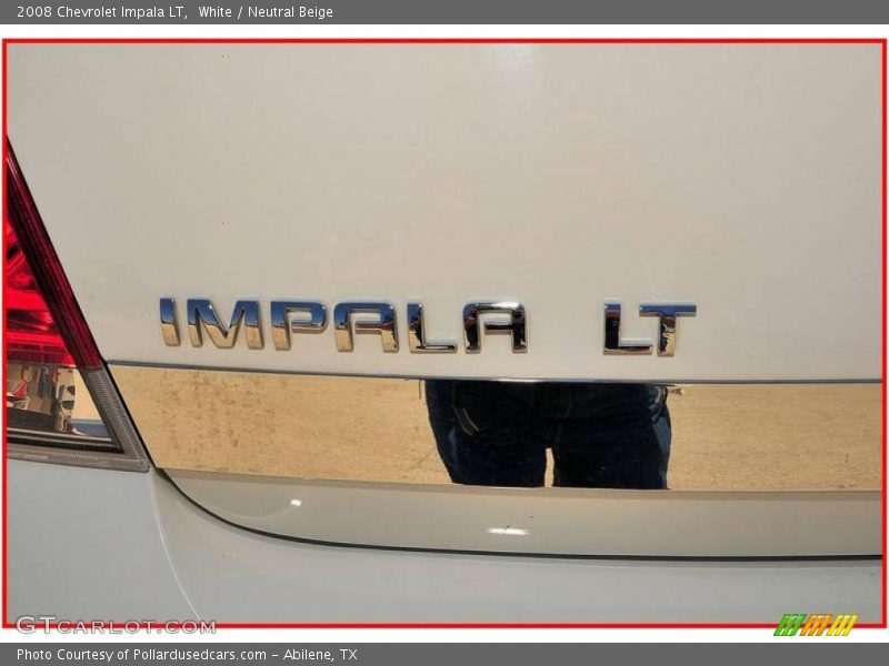 White / Neutral Beige 2008 Chevrolet Impala LT