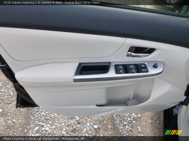 Crystal Black Silica / Ivory 2016 Subaru Impreza 2.0i Limited 4-door
