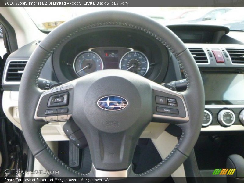 Crystal Black Silica / Ivory 2016 Subaru Impreza 2.0i Limited 4-door