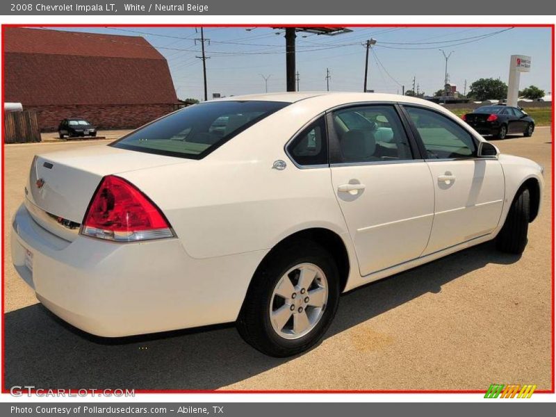 White / Neutral Beige 2008 Chevrolet Impala LT