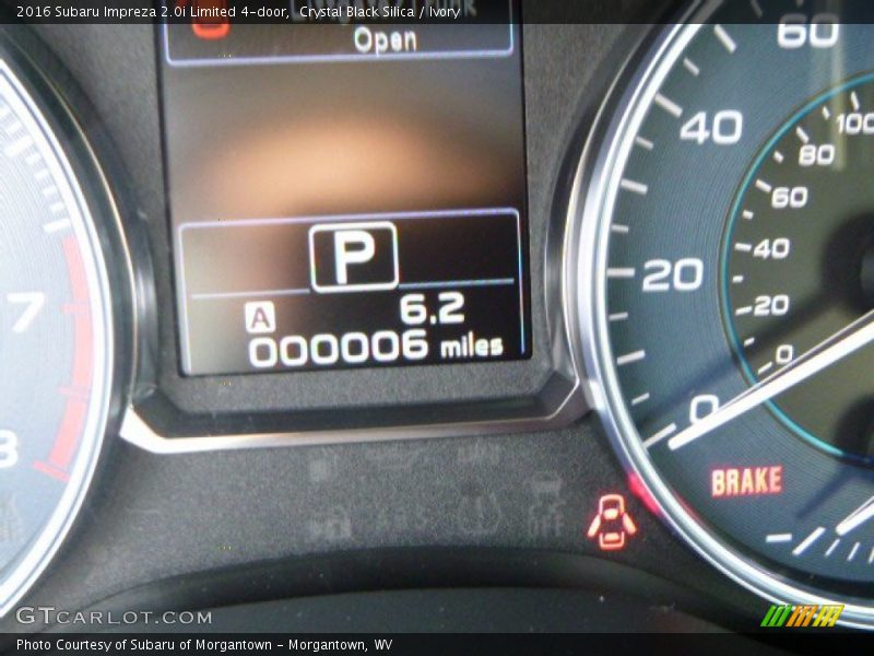 Crystal Black Silica / Ivory 2016 Subaru Impreza 2.0i Limited 4-door