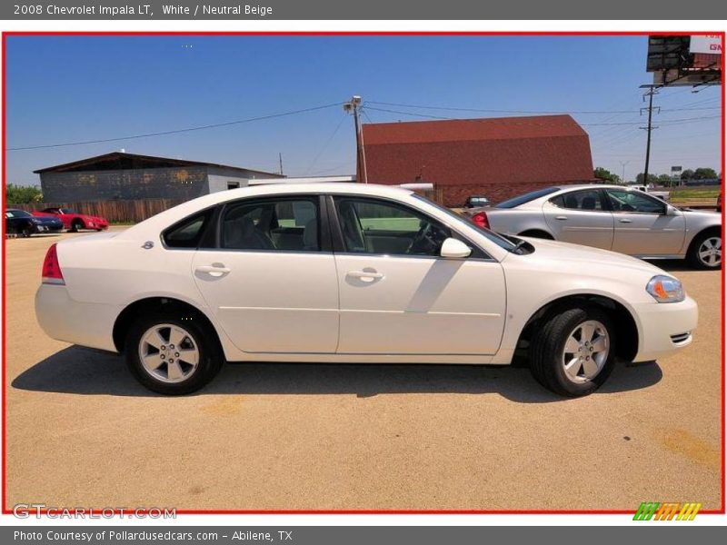 White / Neutral Beige 2008 Chevrolet Impala LT