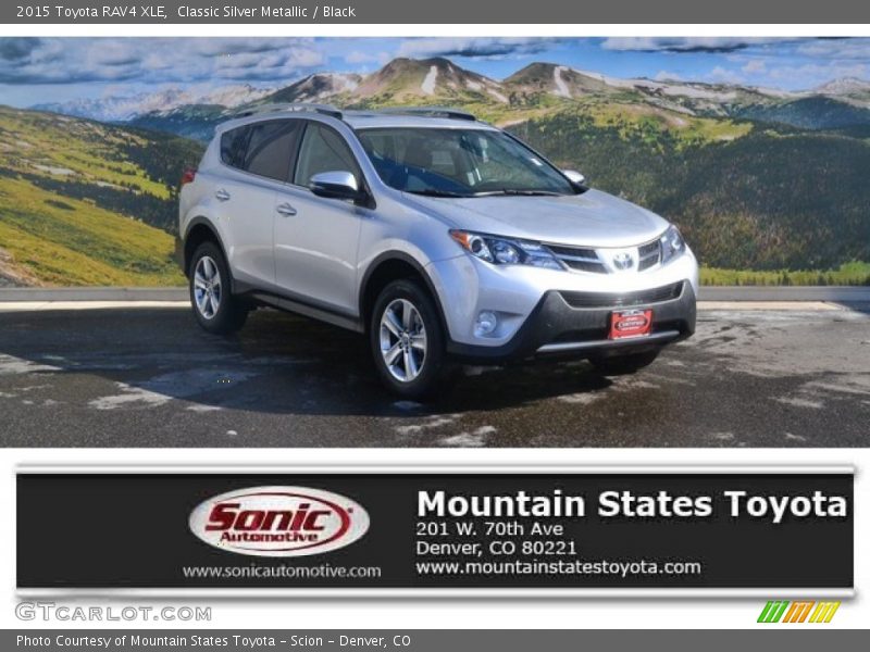 Classic Silver Metallic / Black 2015 Toyota RAV4 XLE