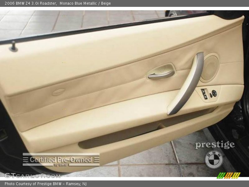 Monaco Blue Metallic / Beige 2006 BMW Z4 3.0i Roadster