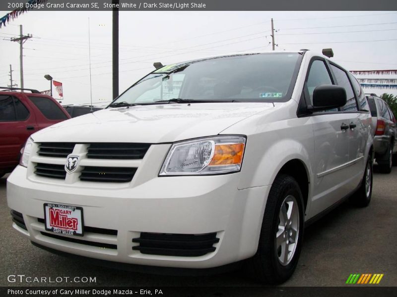 Stone White / Dark Slate/Light Shale 2008 Dodge Grand Caravan SE