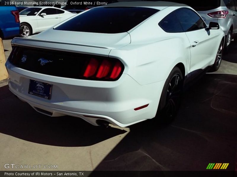 Oxford White / Ebony 2016 Ford Mustang EcoBoost Coupe