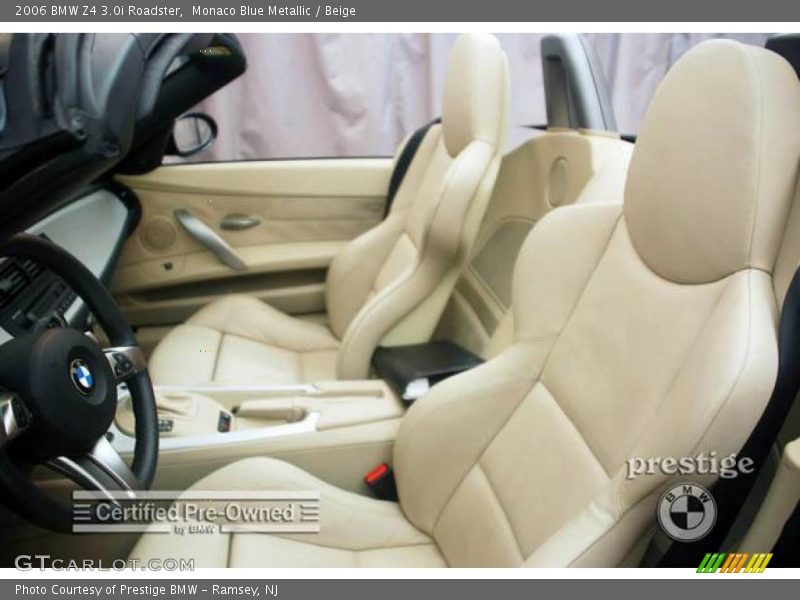 Monaco Blue Metallic / Beige 2006 BMW Z4 3.0i Roadster