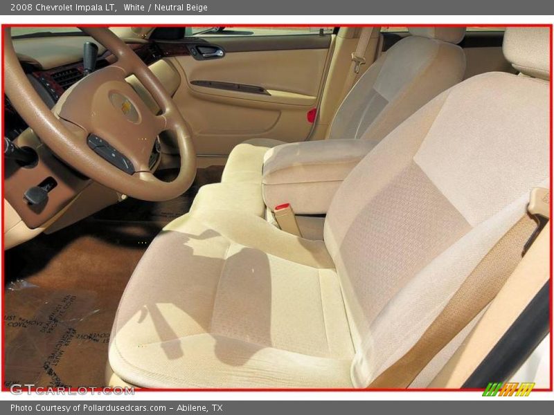 White / Neutral Beige 2008 Chevrolet Impala LT