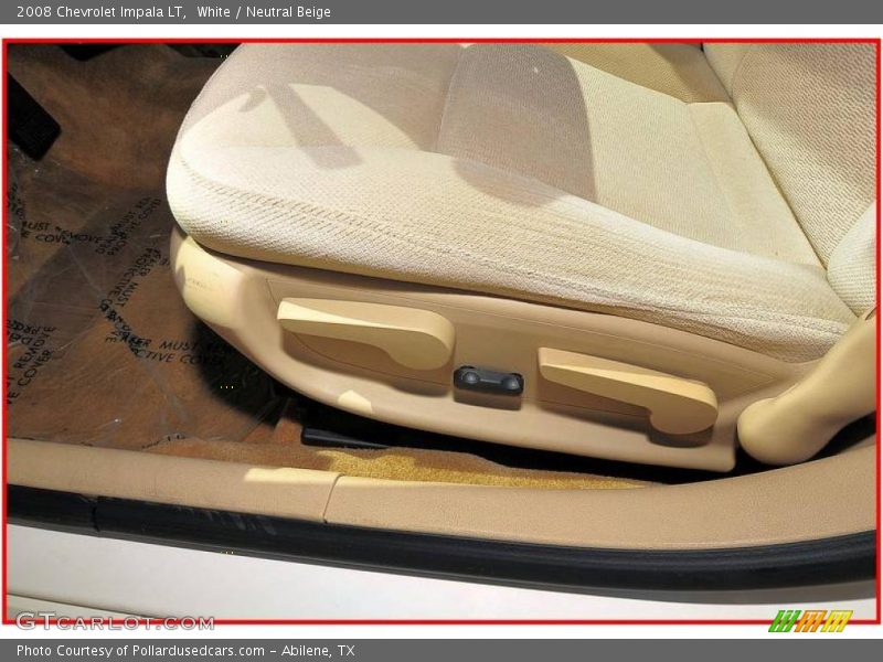 White / Neutral Beige 2008 Chevrolet Impala LT