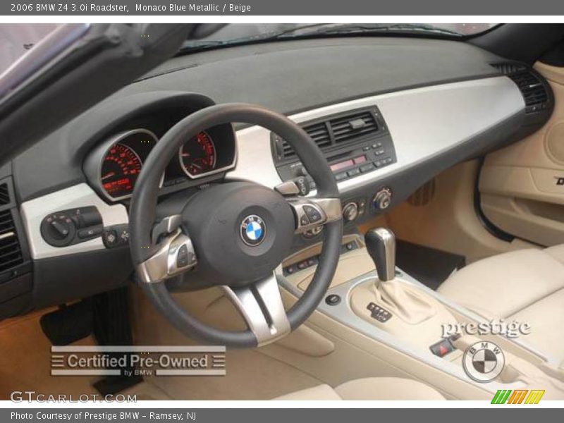 Monaco Blue Metallic / Beige 2006 BMW Z4 3.0i Roadster