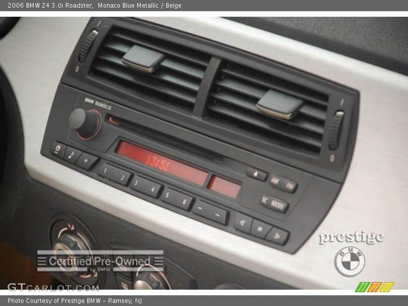 Monaco Blue Metallic / Beige 2006 BMW Z4 3.0i Roadster