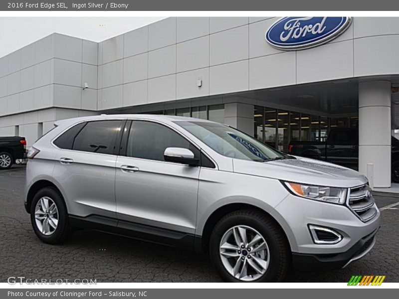 Ingot Silver / Ebony 2016 Ford Edge SEL