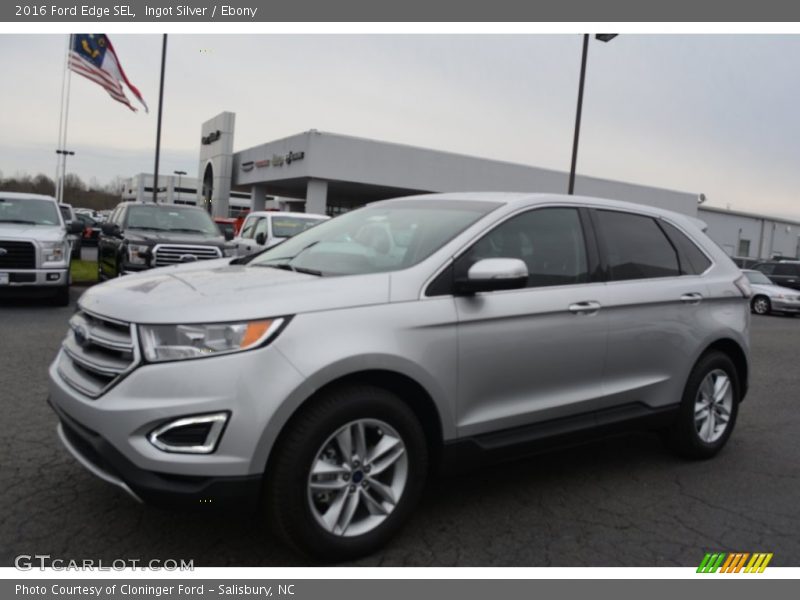 Ingot Silver / Ebony 2016 Ford Edge SEL