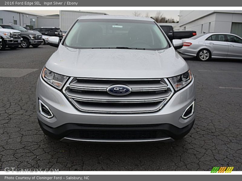 Ingot Silver / Ebony 2016 Ford Edge SEL