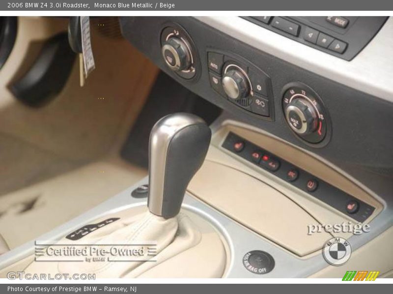 Monaco Blue Metallic / Beige 2006 BMW Z4 3.0i Roadster