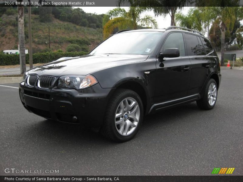 Black Sapphire Metallic / Black 2006 BMW X3 3.0i
