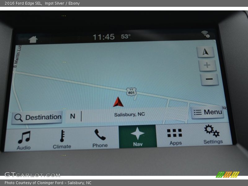 Ingot Silver / Ebony 2016 Ford Edge SEL